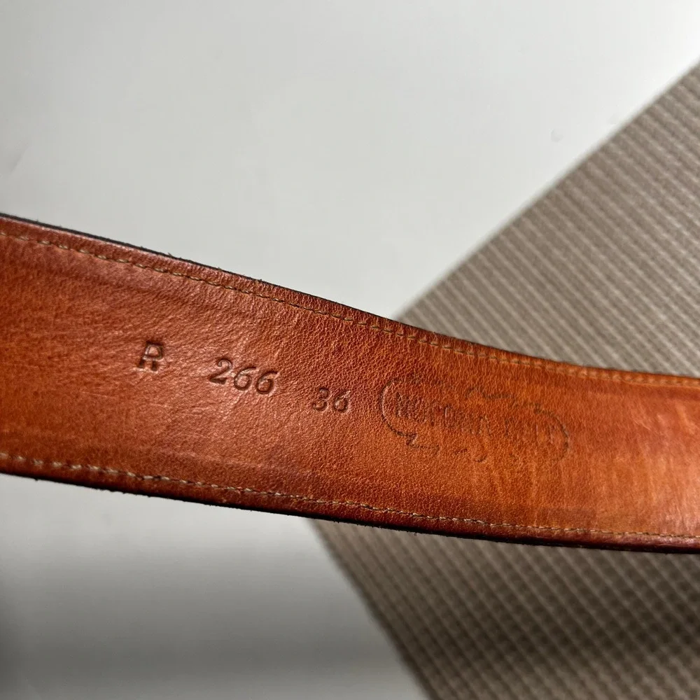 Ruger Firearms Stainless Steel Eagle Logo Buckle Brown Suede Leather Belt 36